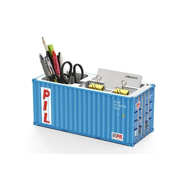 Shipping Container Pen Holder Office Desktop Organizer