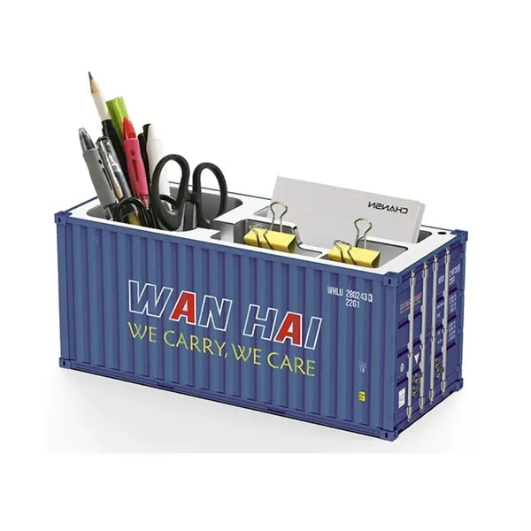 Shipping Container Pen Holder Office Desktop Organizer