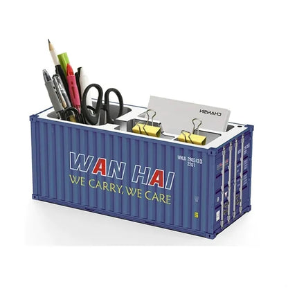 Shipping Container Pen Holder Office Desktop Organizer