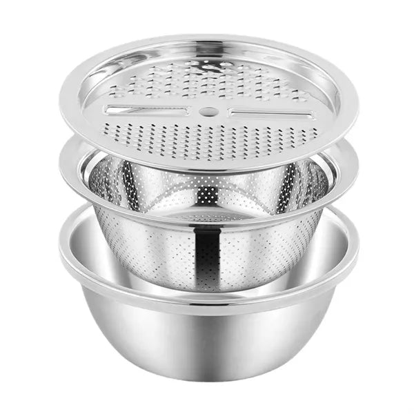 3 in 1 10" Kitchen Multipurpose Salad Maker Bowls