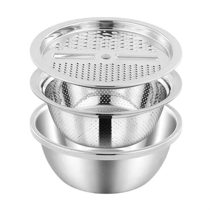3 in 1 10" Kitchen Multipurpose Salad Maker Bowls