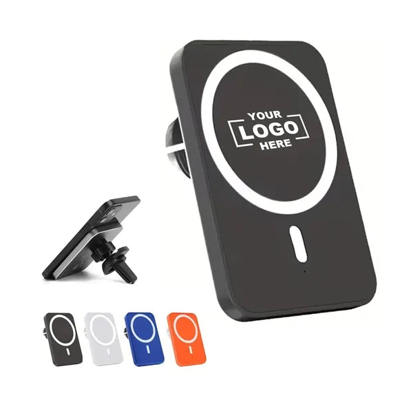 15W Portable Magnetic Phone Holder Wireless Fast Charger Car