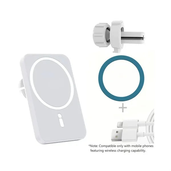 15W Portable Magnetic Phone Holder Wireless Fast Charger Car