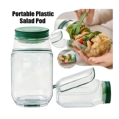 Fresh-keeping Breakfast Container Side Open Salad Pod