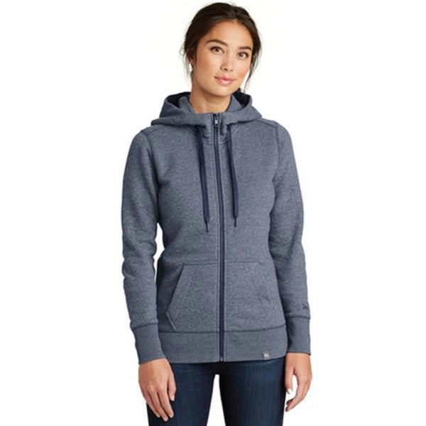 New Era Ladies French Terry Full-Zip Hoodie- Dark/All