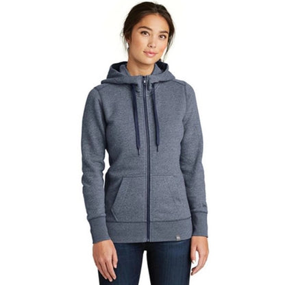 New Era Ladies French Terry Full-Zip Hoodie- Dark/All