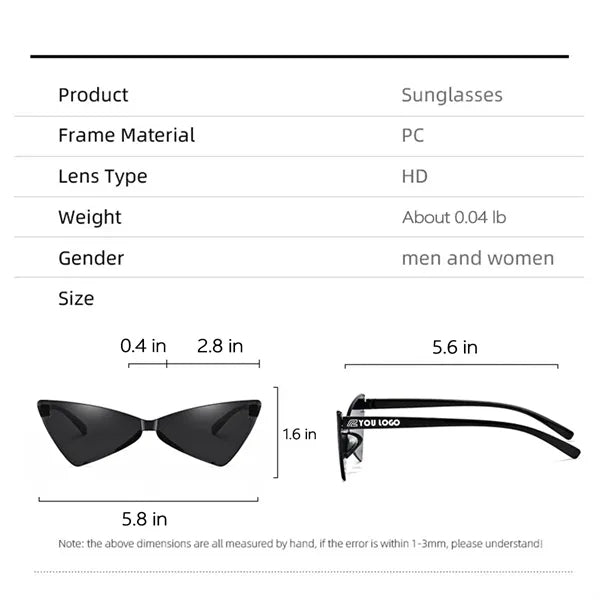 Cat Eye Sunglasses UV Protection Exaggerated Party Fashion