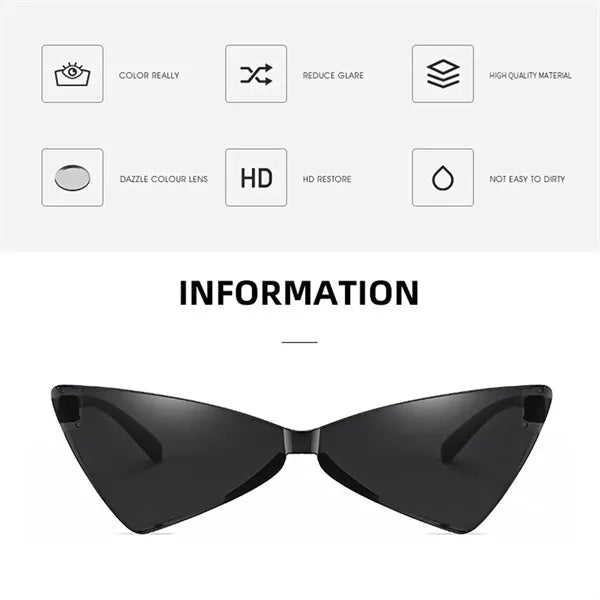 Cat Eye Sunglasses UV Protection Exaggerated Party Fashion