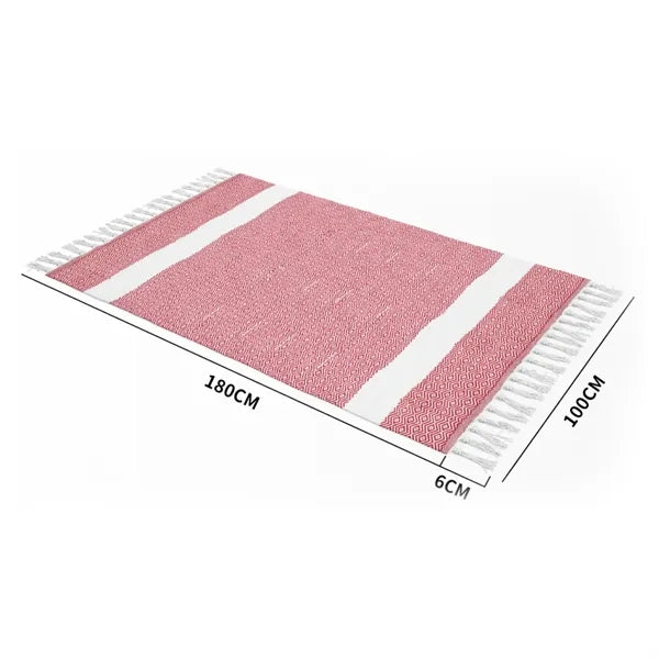 Fringe Striped Beach Towel