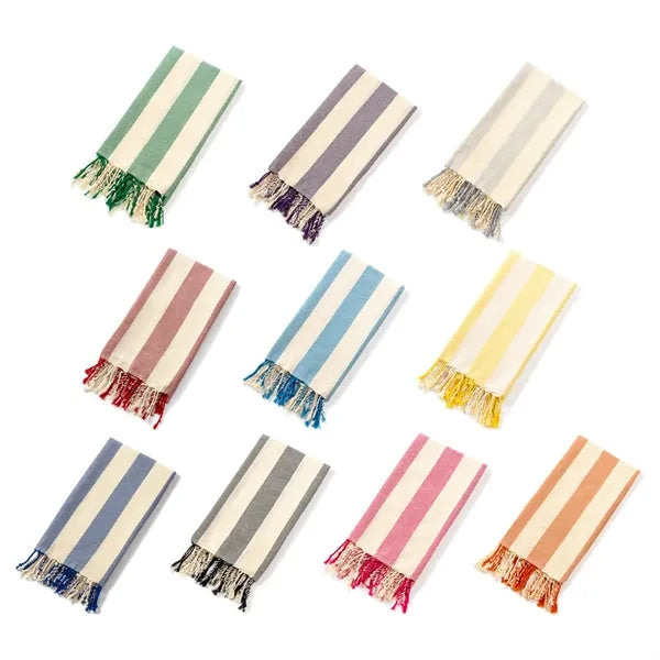 Fringe Striped Beach Towel