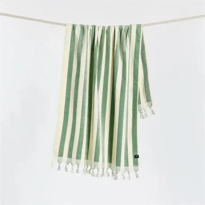Fringe Striped Beach Towel