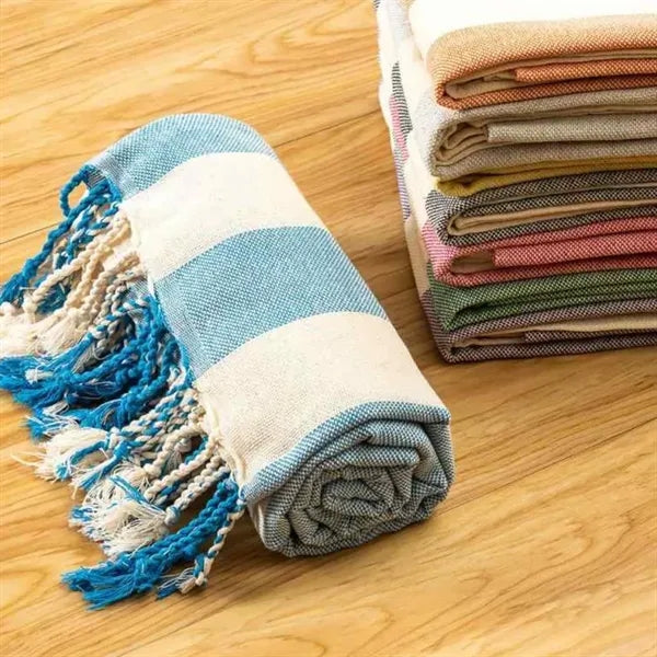 Fringe Striped Beach Towel