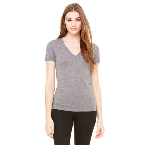 Bella Ladies' 4.2 oz. Jersey Deep V-Neck T-Shirt