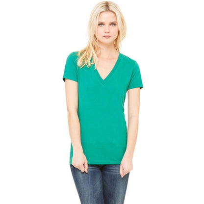 Bella Ladies' 4.2 oz. Jersey Deep V-Neck T-Shirt