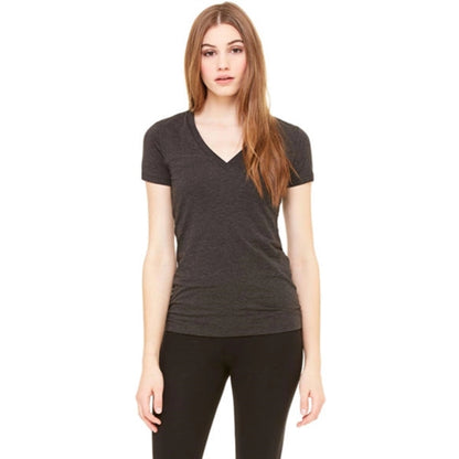 Bella Ladies' 4.2 oz. Jersey Deep V-Neck T-Shirt