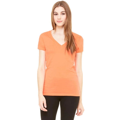 Bella Ladies' 4.2 oz. Jersey Deep V-Neck T-Shirt