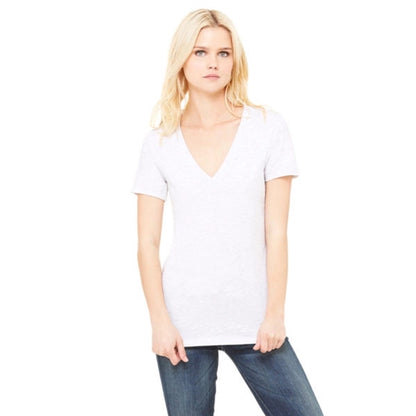 Bella Ladies' 4.2 oz. Jersey Deep V-Neck T-Shirt