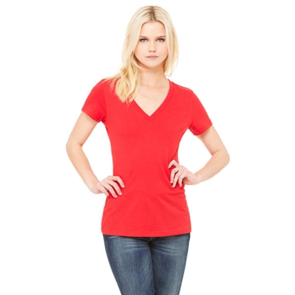 Bella Ladies' 4.2 oz. Jersey Deep V-Neck T-Shirt