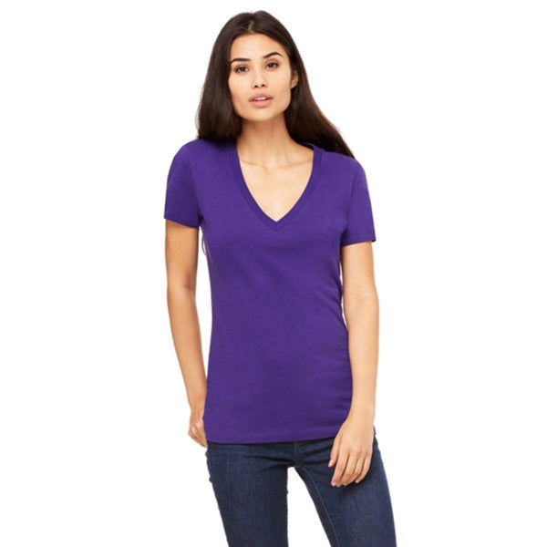 Bella Ladies' 4.2 oz. Jersey Deep V-Neck T-Shirt