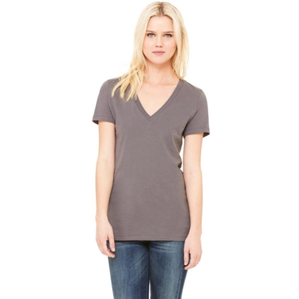 Bella Ladies' 4.2 oz. Jersey Deep V-Neck T-Shirt