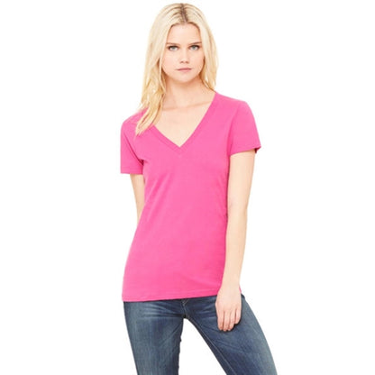 Bella Ladies' 4.2 oz. Jersey Deep V-Neck T-Shirt