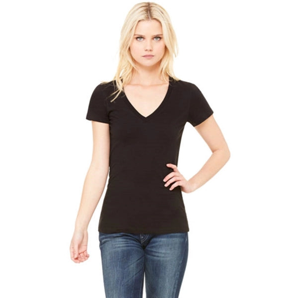 Bella Ladies' 4.2 oz. Jersey Deep V-Neck T-Shirt