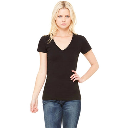 Bella Ladies' 4.2 oz. Jersey Deep V-Neck T-Shirt