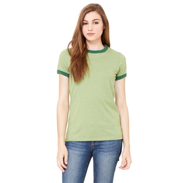 Bella Women's Heather Jersey Ringer T-Shirt