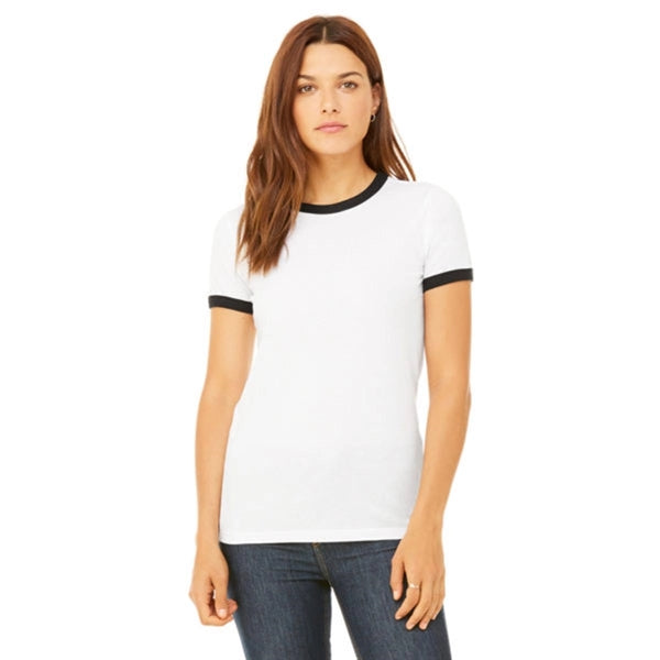 Bella Women's Heather Jersey Ringer T-Shirt