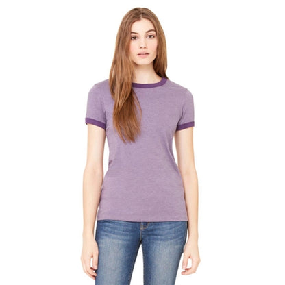 Bella Women's Heather Jersey Ringer T-Shirt