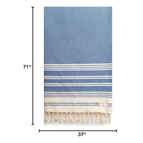 Turkish Cotton Diamond Tassel Beach Towel