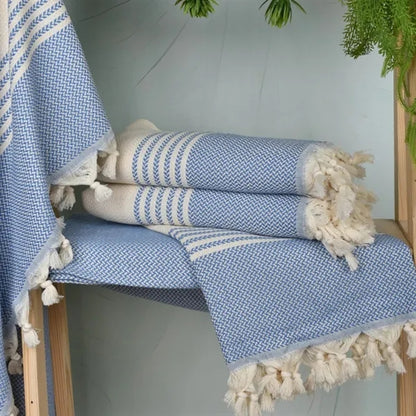 Turkish Cotton Diamond Tassel Beach Towel