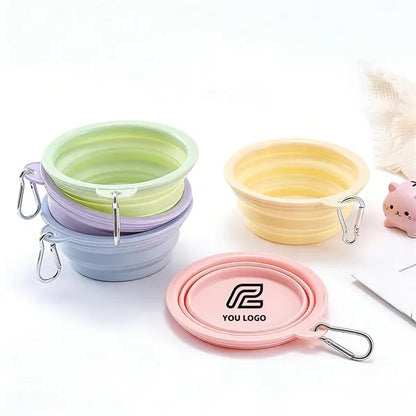 12oz Collapsible Pet Bowl For Travel Hiking Camping Cat Dog