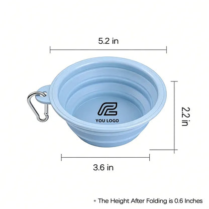 12oz Collapsible Pet Bowl For Travel Hiking Camping Cat Dog