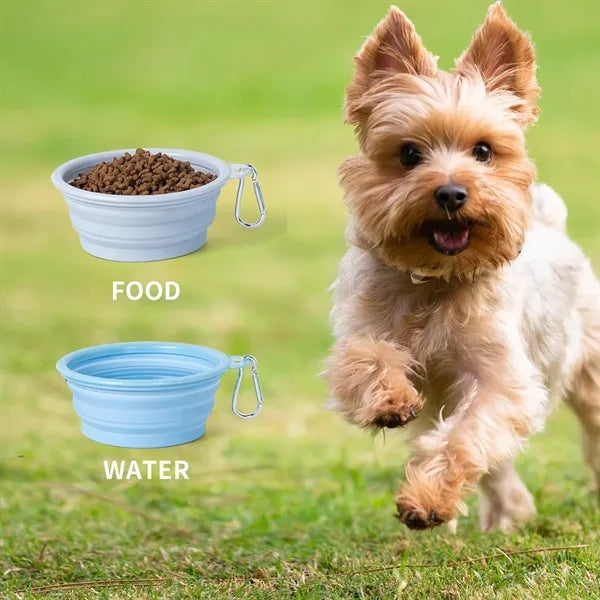 12oz Collapsible Pet Bowl For Travel Hiking Camping Cat Dog