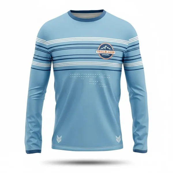 Long Sleeve Sublimated T Shirt Spandex Interlock Unisex