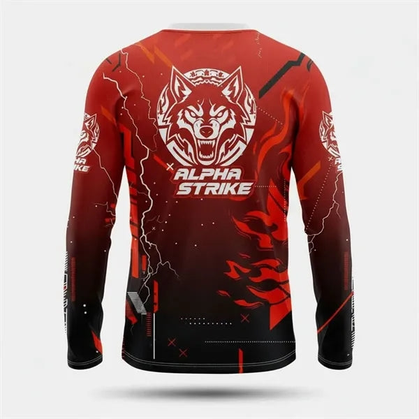 Sublimated Spandex Interlock Long Sleeve T-Shirt (Unisex)