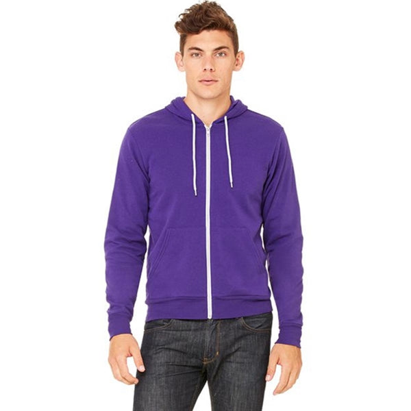 Bella + Canvas Unisex Poly-Cotton Fleece Full-Zip Hoodie