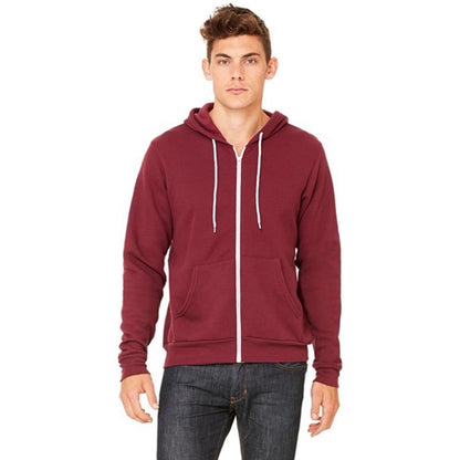 Bella + Canvas Unisex Poly-Cotton Fleece Full-Zip Hoodie