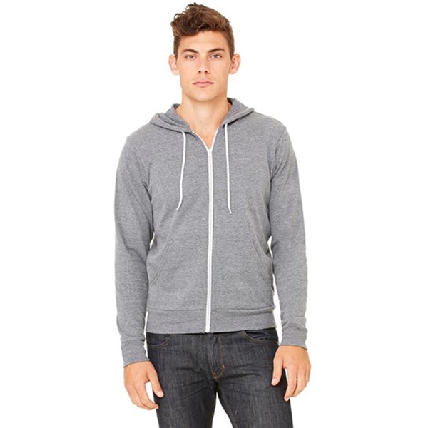 Bella + Canvas Unisex Poly-Cotton Fleece Full-Zip Hoodie