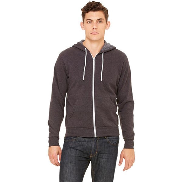 Bella + Canvas Unisex Poly-Cotton Fleece Full-Zip Hoodie