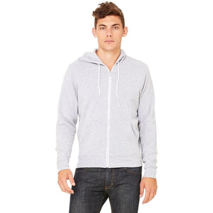 Bella + Canvas Unisex Poly-Cotton Fleece Full-Zip Hoodie