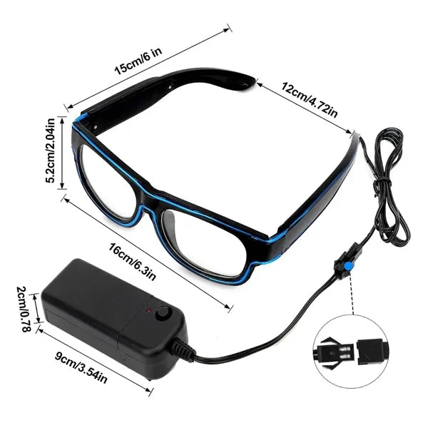 LED Light Up Flashing Party Glasses