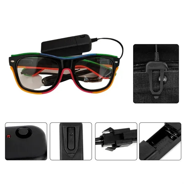 LED Light Up Flashing Party Glasses