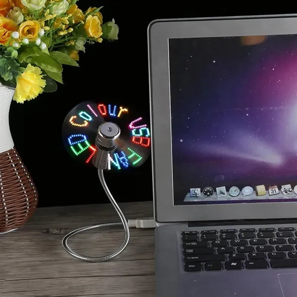USB RGB LED Message Fan