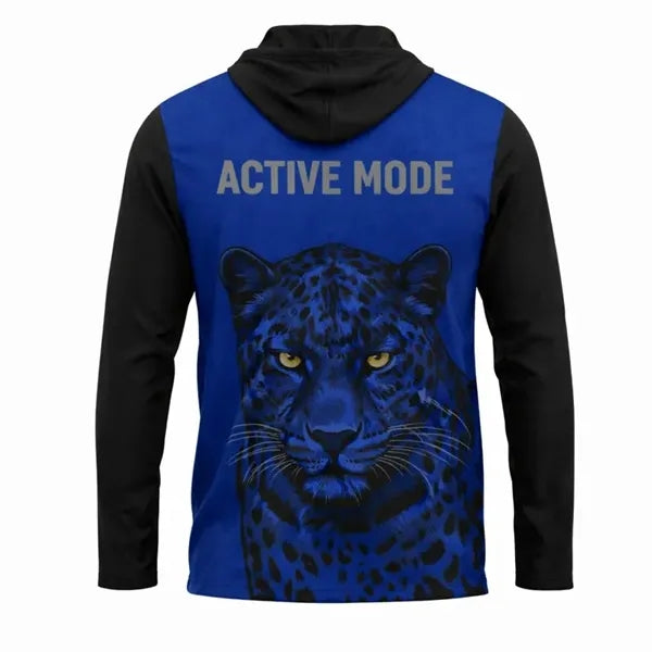 Long Sleeve Sublimated Upf Mesh Hooded T Shirt