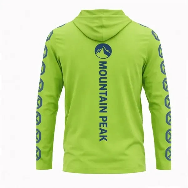 Long Sleeve Sublimated Poly Spandex Hooded T Shirt