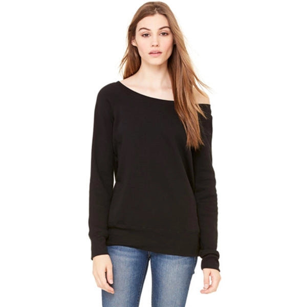 Bella + Canvas Ladies' Sponge Fleece Wide Neck Sweatshirt