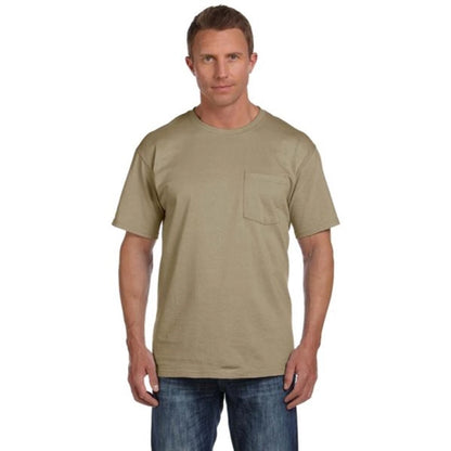 Fruit of the Loom Heavy Cotton Pocket Tee - Dark/Color