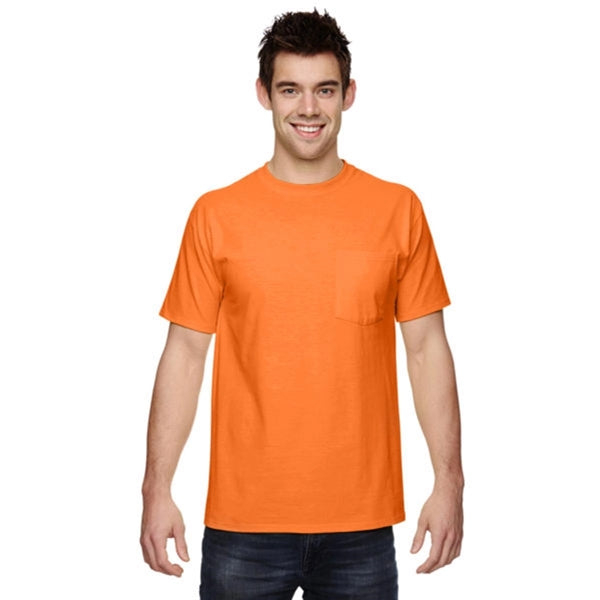 Fruit of the Loom Heavy Cotton Pocket Tee - Dark/Color